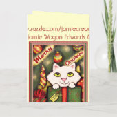 Het Wenskaart van het Katje van Kerstmis Feestdagen Kaart (Achterkant)