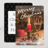 Het Wenskaart van het kerstfotoseizoen met volledi (Voorkant / Achterkant)