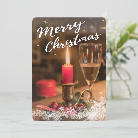 Het Wenskaart van het kerstfotoseizoen met volledi (Staand voorkant)