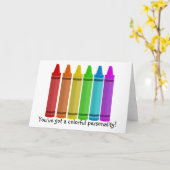 Het Wenskaart van het kleurpotlood Kaart (Gele Bloem)