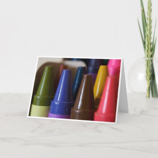 Het Wenskaart van het kleurpotlood Kaart (Voorkant)