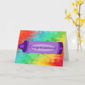 Het Wenskaart van het Kleurpotlood van gelukwensen Kaart (Gele Bloem)