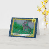 Het Wenskaart van het Konijntje van het Baby van Kaart (Gele Bloem)