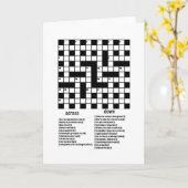 HET WENSKAART VAN HET KRUISWOORDRAADSEL KAART (Gele Bloem)