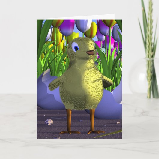 Het Wenskaart van het kuiken Feestdagen Kaart (Voorkant)