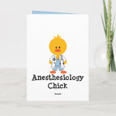 Het Wenskaart van het Kuiken van Anesthesiology Kaart (Achterkant)