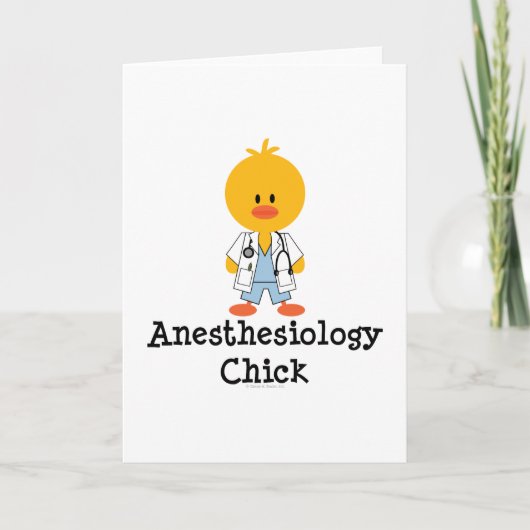 Het Wenskaart van het Kuiken van Anesthesiology Kaart (Voorkant)