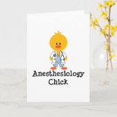Het Wenskaart van het Kuiken van Anesthesiology Kaart (Gele Bloem)
