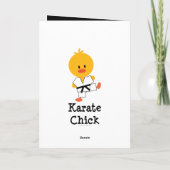 Het Wenskaart van het Kuiken van de karate Kaart (Achterkant)