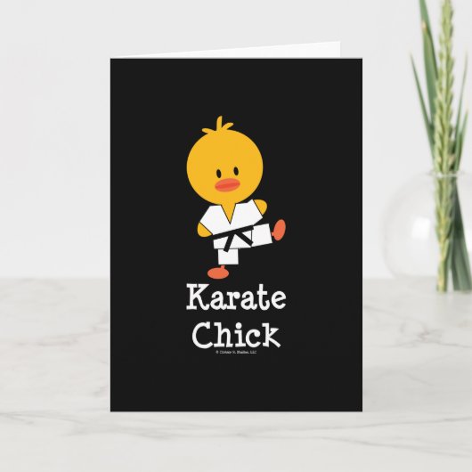 Het Wenskaart van het Kuiken van de karate Kaart (Voorkant)