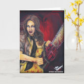 Het Wenskaart van het Kuiken van de kettingzaag Kaart (Gele Bloem)