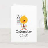 Het Wenskaart van het Kuiken van de optometrie Kaart (Achterkant)