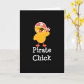 Het Wenskaart van het Kuiken van de piraat Kaart (Gele Bloem)