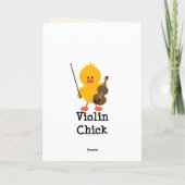 Het Wenskaart van het Kuiken van de viool Kaart (Achterkant)