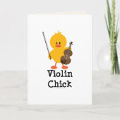 Het Wenskaart van het Kuiken van de viool Kaart (Voorkant)