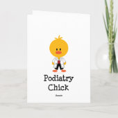 Het Wenskaart van het Kuiken van Podiatry Kaart (Achterkant)