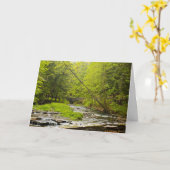 Het Wenskaart van het Landschap van de stroom Kaart (Gele Bloem)