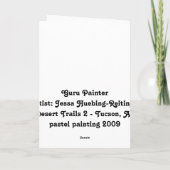 Het Wenskaart van het Landschap van de woestijn Kaart (Achterkant)