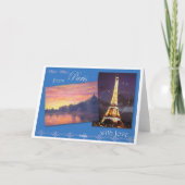 HET WENSKAART VAN HET LANDSCHAP VAN PARIJS KAART (Achterkant)