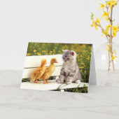 Het wenskaart van het Lelijk eendje Kaart (Gele Bloem)