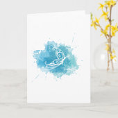 Het Wenskaart van het Logo van de pop - verticaal Kaart (Gele Bloem)