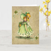 Het Wenskaart van het Meisje van de Dag van weinig Kaart (Gele Bloem)