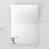 Het Wenskaart van het Meisje van de Stok van het Bedankkaart (Binnen)