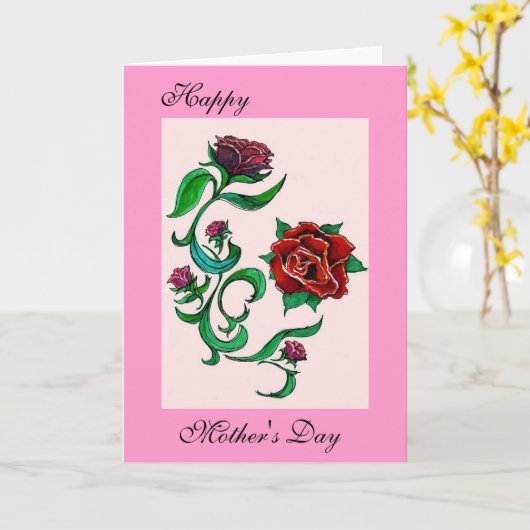 Het Wenskaart van het moederdag Kaart (Gele Bloem)