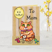 Het Wenskaart van het moederdag voor de Houdende Kaart (Gele Bloem)