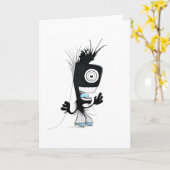 Het Wenskaart van het monster Kaart (Gele Bloem)