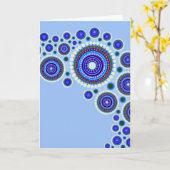 Het Wenskaart van het Motief van de cirkel #117 Kaart (Gele Bloem)