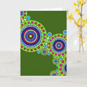 Het Wenskaart van het Motief van de cirkel #119 Kaart (Gele Bloem)