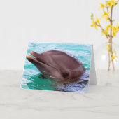 Het Wenskaart van het Ontwerp van de dolfijn Kaart (Gele Bloem)