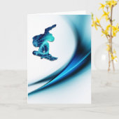 Het Wenskaart van het Ontwerp van Snowboard Kaart (Gele Bloem)