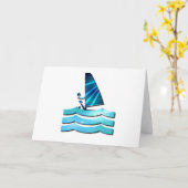 Het Wenskaart van het Ontwerp van Windsurfing Kaart (Gele Bloem)