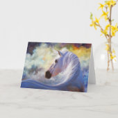 Het Wenskaart van het Paard van de "geest" Kaart (Gele Bloem)