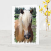 Het Wenskaart van het Paard van het Kwart van Kaart (Gele Bloem)