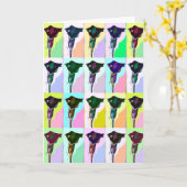 Het Wenskaart van het Pop-art van de Bloem van de Kaart (Gele Bloem)