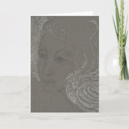 Het Wenskaart van het Portret van de engel Feestdagen Kaart