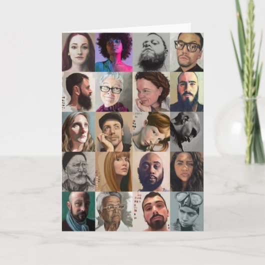 Het Wenskaart van het Portret van de kunst - het Kaart (Voorkant)