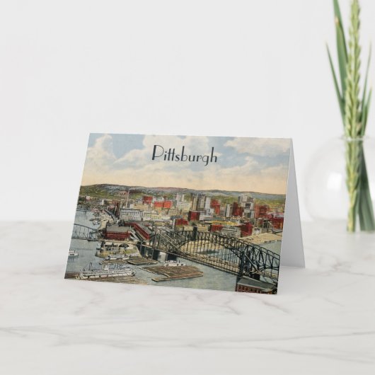 Het wenskaart van het Punt 1931 van Pittsburgh Kaart (Voorkant)