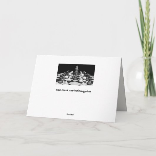 het wenskaart van het schaakspel kaart (Achterkant)