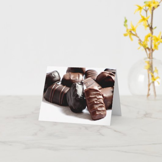 Het Wenskaart van het Snoep van de chocolade #1 Kaart (Gele Bloem)