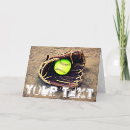 Het Wenskaart van het Softball van Fastpitch van Kaart