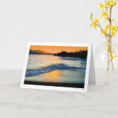 Het Wenskaart van het Strand van Kaanapali Kaart (Gele Bloem)