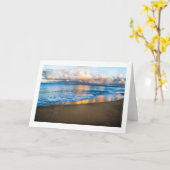 Het Wenskaart van het Strand van Kaanapali Kaart (Gele Bloem)
