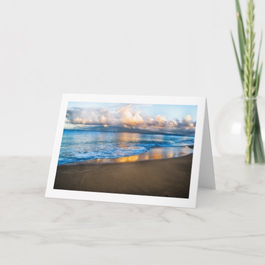 Het Wenskaart van het Strand van Kaanapali Kaart (Voorkant)