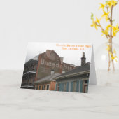 Het Wenskaart van het Teken van het Spook van het Kaart (Gele Bloem)