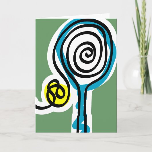 Het Wenskaart van het tennis Kaart (Voorkant)