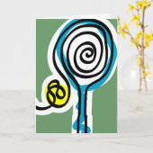 Het Wenskaart van het tennis Kaart (Gele Bloem)